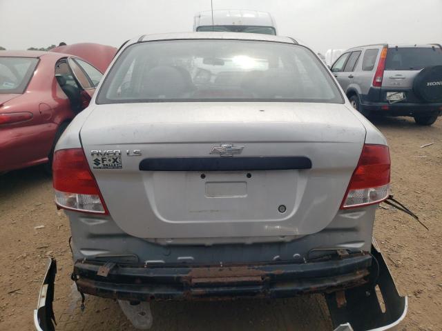 KL1TD56626B526855 - 2006 CHEVROLET AVEO BASE SILVER photo 6