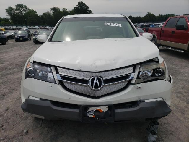 2HNYD28469H504906 - 2009 ACURA MDX TECHNOLOGY WHITE photo 5