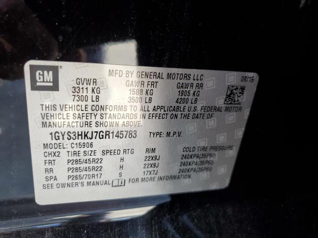 1GYS3HKJ7GR145783 - 2016 CADILLAC ESCALADE ESV LUXURY BLACK photo 13