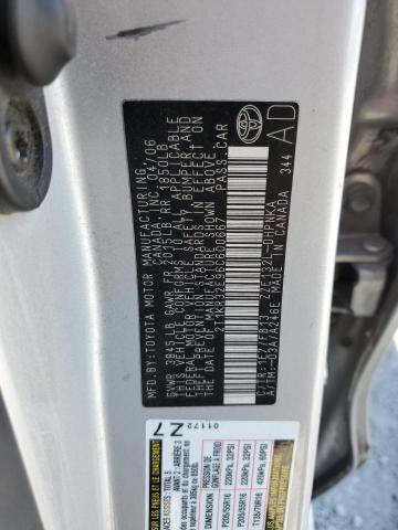 2T1KR32E96C600667 - 2006 TOYOTA COROLLA MA XR SILVER photo 12