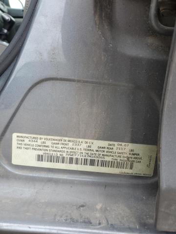 3VWEF71KX7M169265 - 2007 VOLKSWAGEN JETTA WOLFSBURG 灰色 照片 12