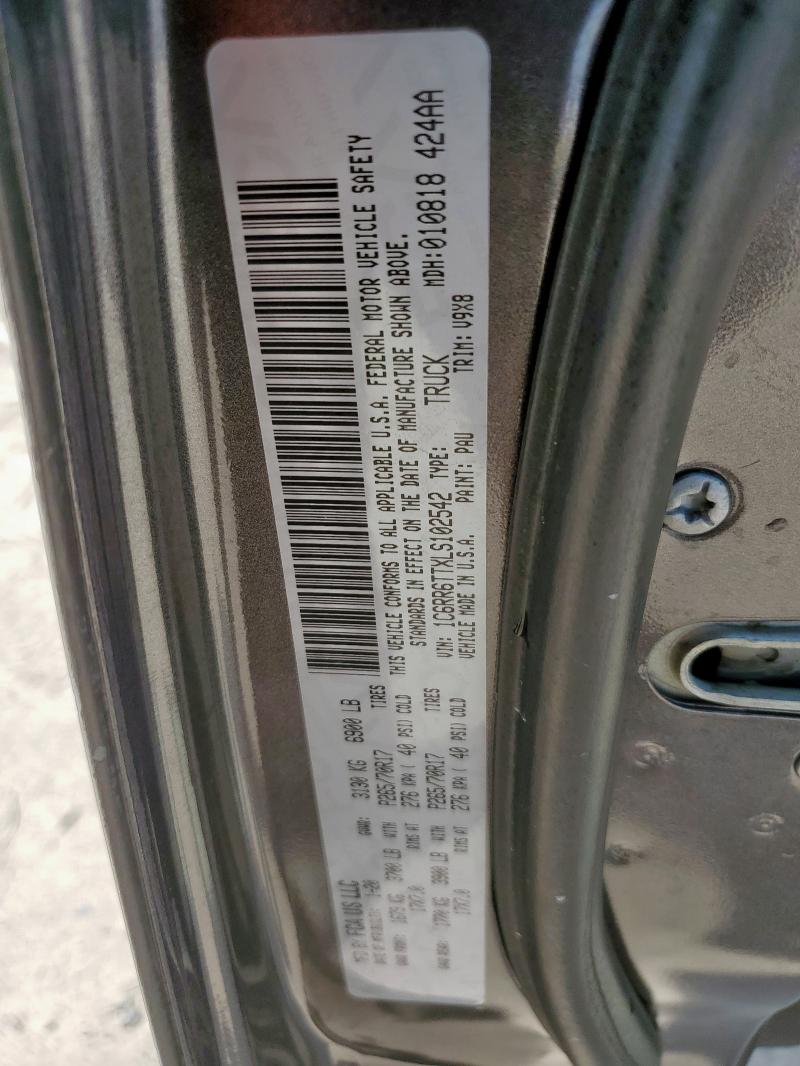 1C6RR6TTXLS102542 - 2020 RAM 1500 CLASS SLT Gri fotoğraf 12