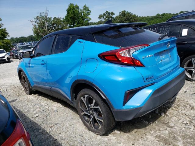 NMTKHMBX7KR081418 - 2019 TOYOTA C-HR XLE BLUE photo 2