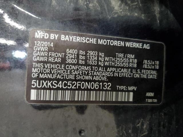 5UXKS4C52F0N06132 - 2015 BMW X5 XDRIVE35D CHARCOAL photo 13