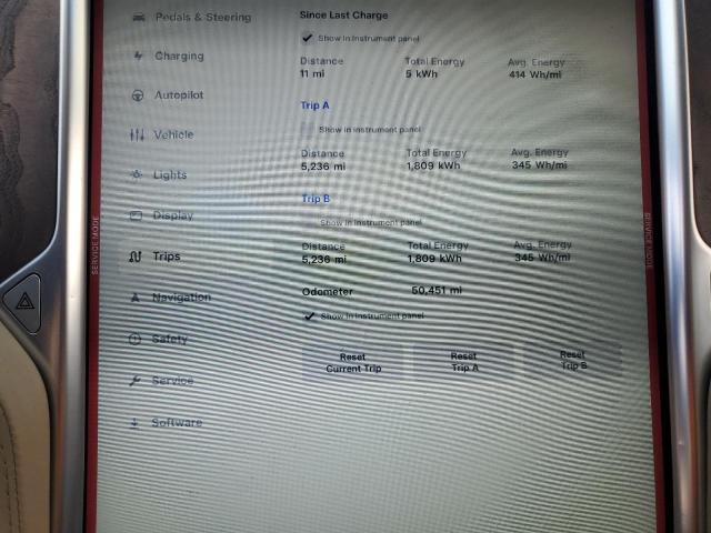 5YJSA1E25GF172056 - 2016 TESLA MODEL S BLUE photo 9