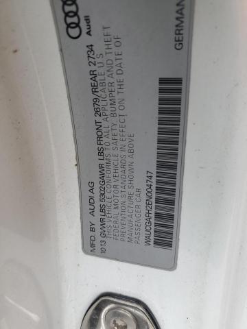 WAUCGAFH2EN004747 - 2014 AUDI S5 PREMIUM PLUS 白色 照片 12