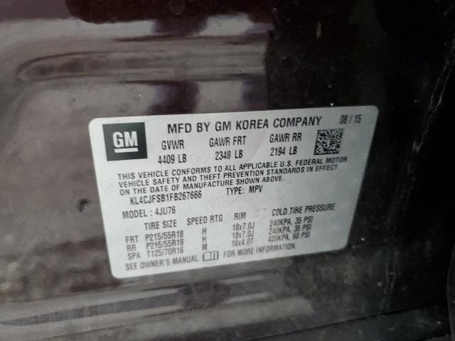 KL4CJFSB1FB267666 - 2015 BUICK ENCORE CONVENIENCE 黑色 照片 14