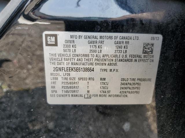 2GNFLEEK5E6138664 - 2014 CHEVROLET EQUINOX LS BLACK photo 13