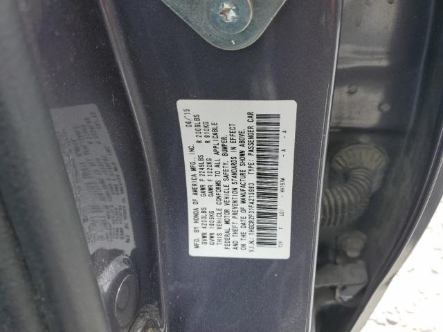 1HGCR2F31FA215990 - 2015 HONDA ACCORD LX GRAY photo 12