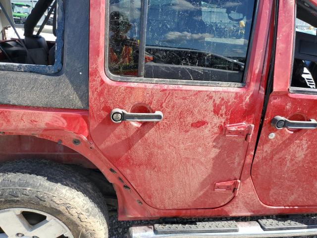 1J4BA5H17BL500863 - 2011 JEEP WRANGLER U SAHARA RED photo 10