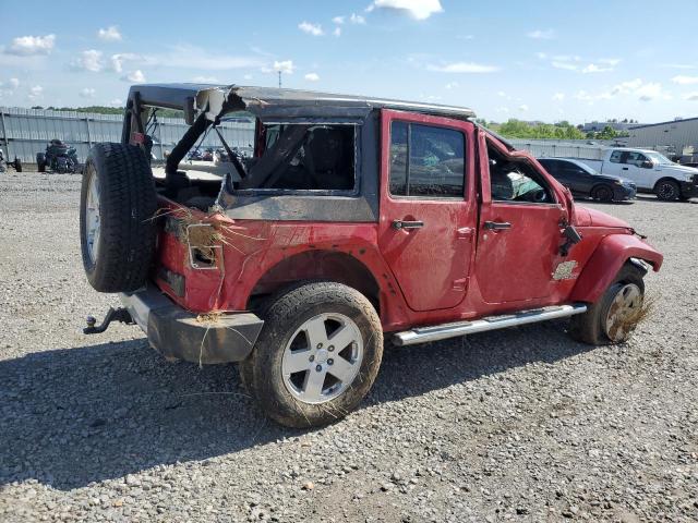 1J4BA5H17BL500863 - 2011 JEEP WRANGLER U SAHARA RED photo 3