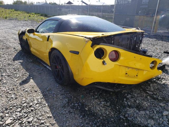 1G1YZ26E795114318 - 2009 CHEVROLET CORVETTE Z06 YELLOW photo 3