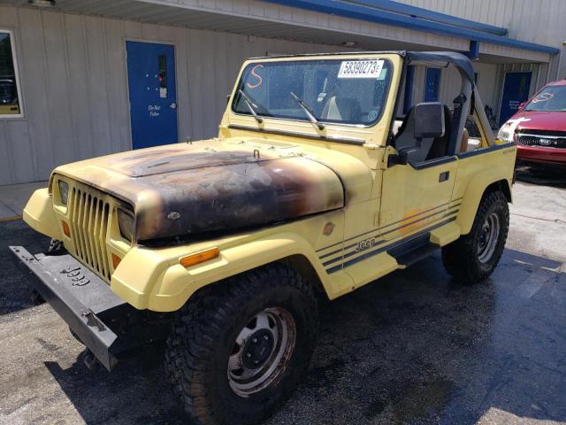 2J4FY39TXKJ152421 - 1989 JEEP WRANGLER / ISLANDER YELLOW photo 1