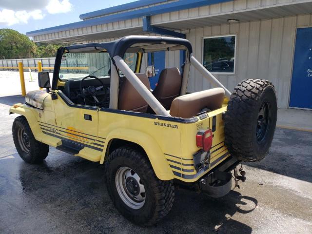 2J4FY39TXKJ152421 - 1989 JEEP WRANGLER / ISLANDER YELLOW photo 2