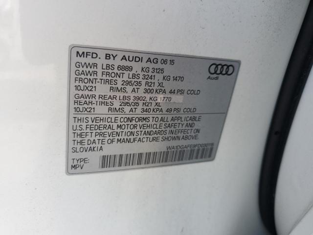 WA1DGAFE9FD030115 - 2015 AUDI Q7 PRESTIGE 白色 照片 12