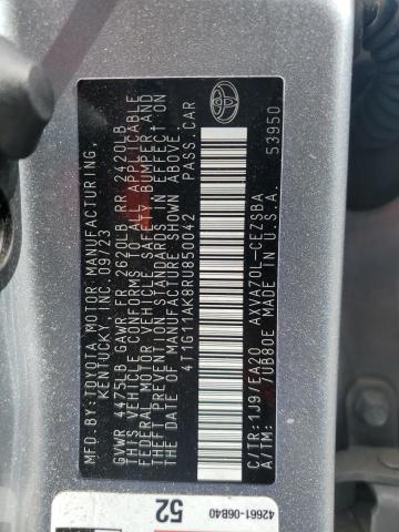 4T1G11AK8RU850042 - 2024 TOYOTA CAMRY SE NIGHT SHADE SILVER photo 12