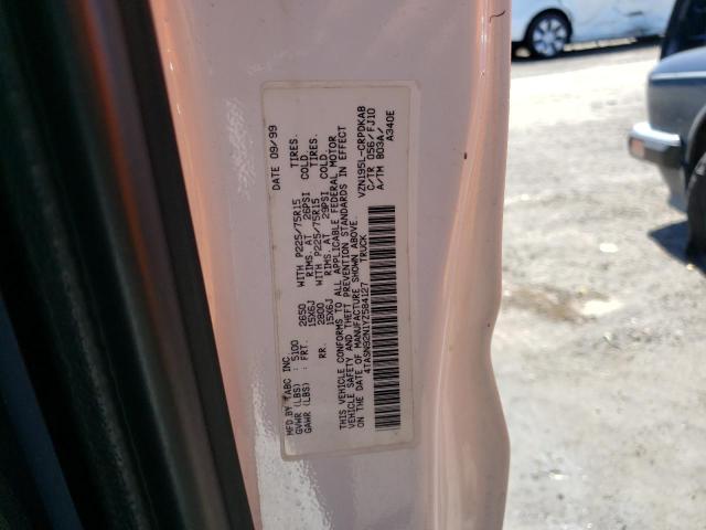 4TASN92N1YZ584127 - 2000 TOYOTA TACOMA XTRACAB PRERUNNER თეთრი ფოტო 13