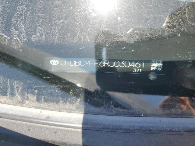 JTDBCMFE6RJ030461 - 2024 TOYOTA COROLLA LE შავი ფოტო 12