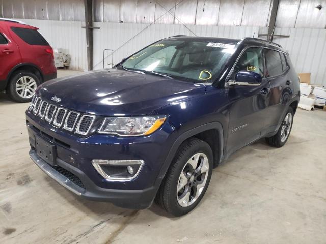 3C4NJDCB0KT843418 - 2019 JEEP COMPASS LIMITED BLUE photo 2