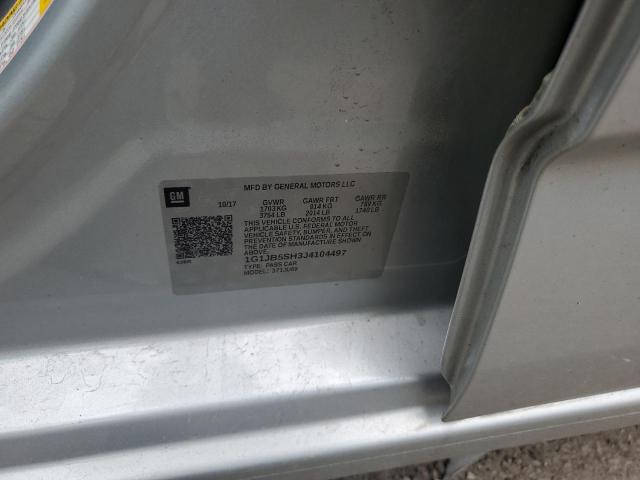 1G1JB5SH3J4104497 - 2018 CHEVROLET SONIC LS SILVER photo 12