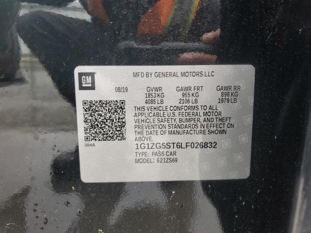 1G1ZG5ST6LF026832 - 2020 CHEVROLET MALIBU RS BLACK photo 13