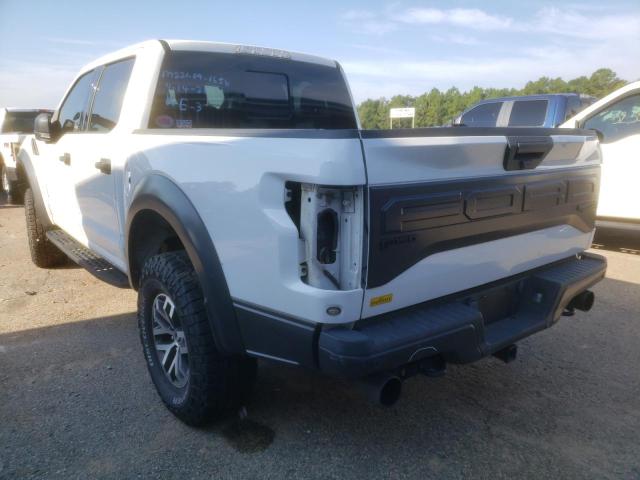 1FTFW1RG7JFD72920 - 2018 FORD F150 RAPTOR WHITE photo 3