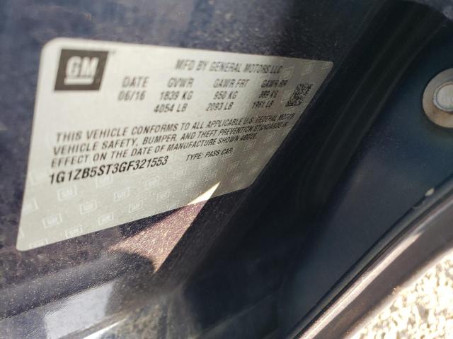 1G1ZB5ST3GF321553 - 2016 CHEVROLET MALIBU LS 蓝色 照片 13