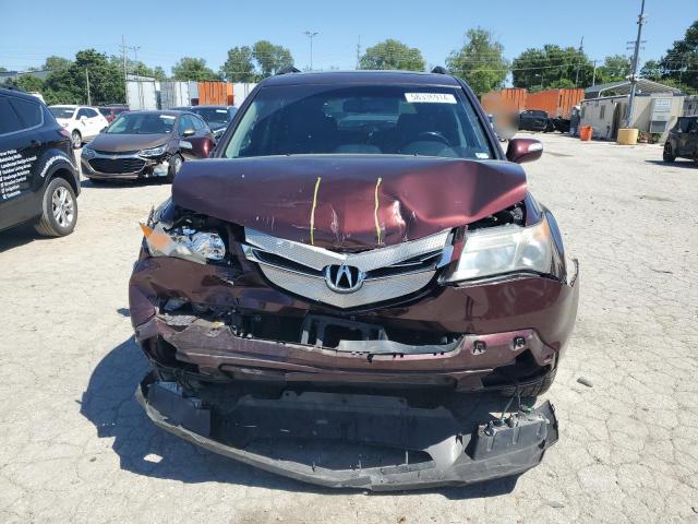 2HNYD28669H500081 - 2009 ACURA MDX TECHNOLOGY BURGUNDY photo 5