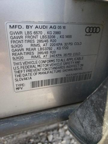WA1VABF78HD017971 - 2017 AUDI Q7 PRESTIGE GRAY photo 10