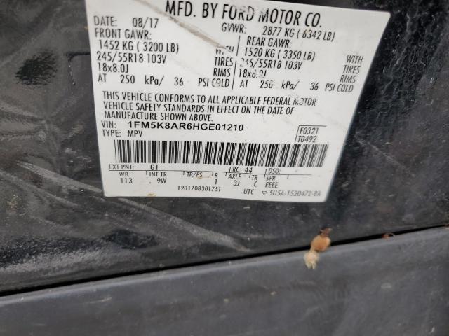 1FM5K8AR6HGE01210 - 2017 FORD EXPLORER POLICE INTERCEPTOR 黑色 照片 14