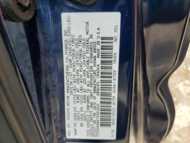 5TEUU42N47Z441601 - 2007 TOYOTA TACOMA ACCESS CAB ლურჯი ფოტო 13