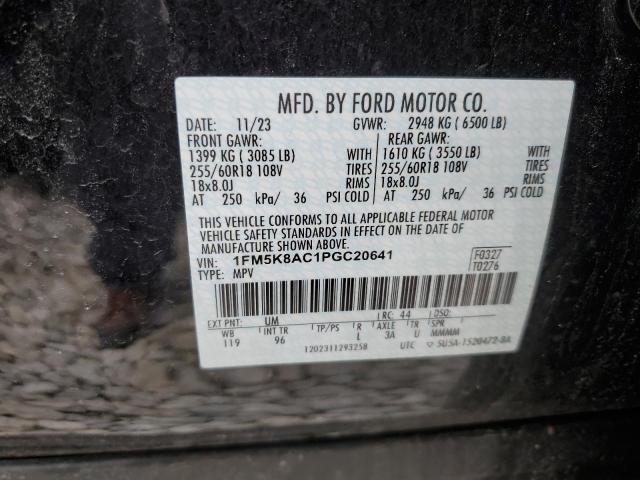 1FM5K8AC1PGC20641 - 2023 FORD EXPLORER POLICE INTERCEPTOR 黑色 照片 14