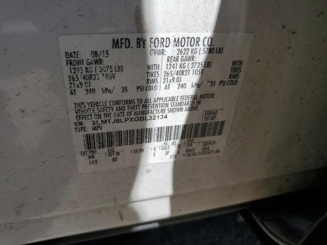 2LMTJ8LPXGBL32134 - 2016 LINCOLN MKX RESERVE Blanc photo 13