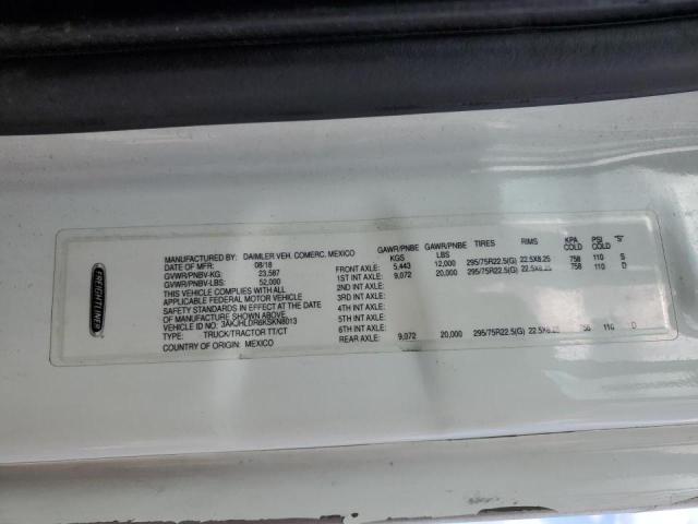 3AKJHLDR6KSKN8013 - 2019 FREIGHTLINER CASCADIA 1 WHITE photo 10