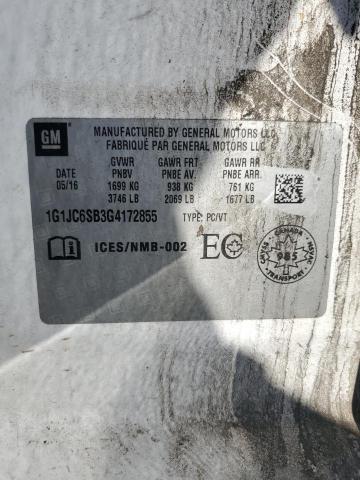 1G1JC6SB3G4172855 - 2016 CHEVROLET SONIC LT 白色 照片 13