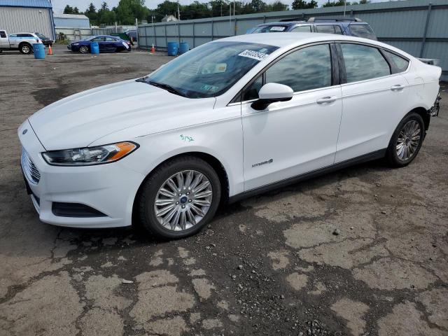 3FA6P0UU5ER161623 - 2014 FORD FUSION S HYBRID WHITE photo 1