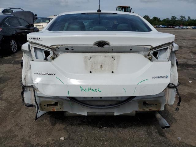 3FA6P0UU5ER161623 - 2014 FORD FUSION S HYBRID WHITE photo 6