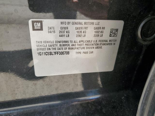 1G11C5SL7FF306708 - 2015 CHEVROLET MALIBU 1LT 石墨色 照片 12