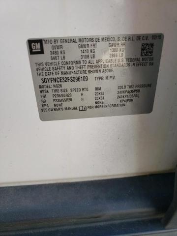 3GYFNCE32FS596109 - 2015 CADILLAC SRX PERFORMANCE COLLECTION Biały zdjęcie 13