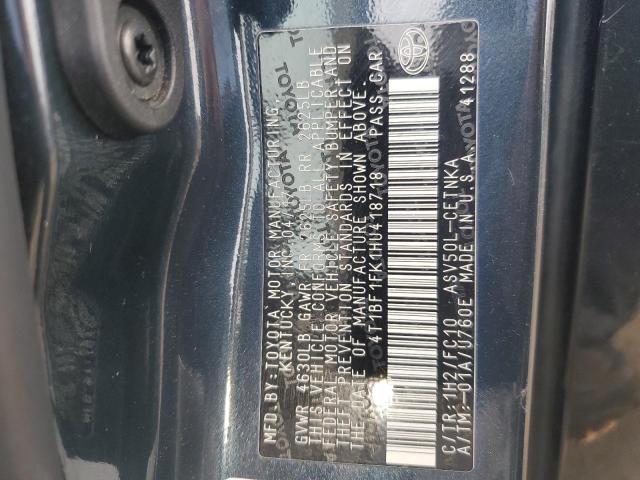 4T1BF1FK1HU418718 - 2017 TOYOTA CAMRY LE BLACK photo 13