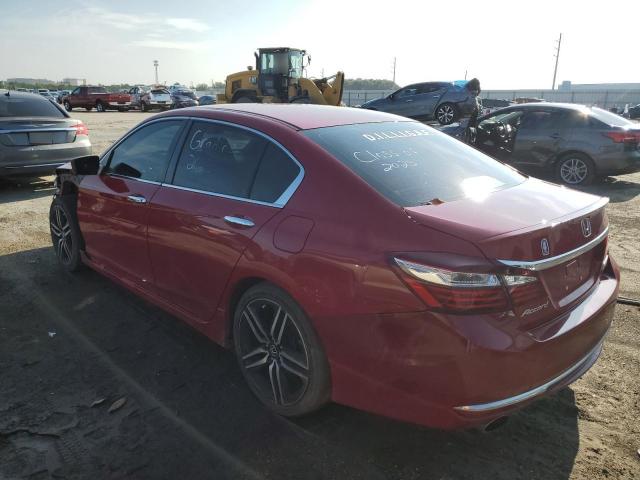 1HGCR2F15HA070793 - 2017 HONDA ACCORD SPORT SPECIAL EDITION RED photo 2