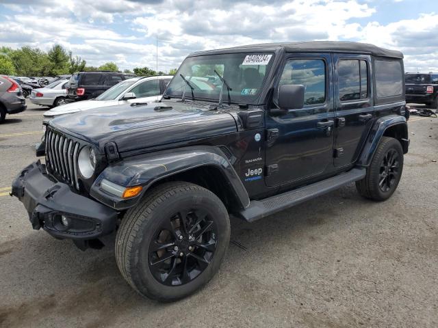 1C4JJXP6XMW698947 - 2021 JEEP WRANGLER U SAHARA 4XE BLACK photo 1