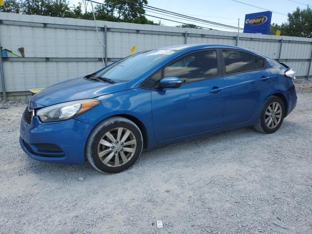 KNAFX4A66E5140125 - 2014 KIA FORTE LX BLUE photo 1