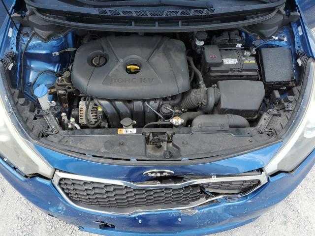 KNAFX4A66E5140125 - 2014 KIA FORTE LX BLUE photo 11