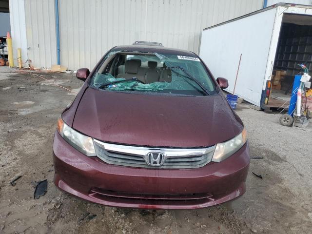 19XFB2F50CE091169 - 2012 HONDA CIVIC LX BURGUNDY photo 5