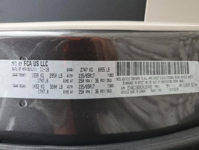 2C4RC1BG0LR137402 - 2020 CHRYSLER PACIFICA TOURING L GRAY photo 13