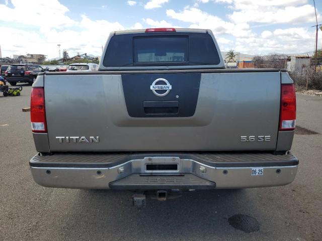 1N6AA07A86N500982 - 2006 NISSAN TITAN XE GRAY photo 6