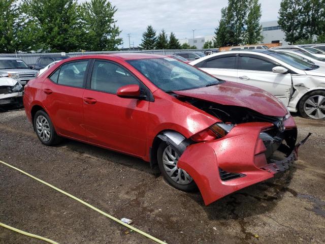 2T1BURHE6KC227106 - 2019 TOYOTA COROLLA L RED photo 4