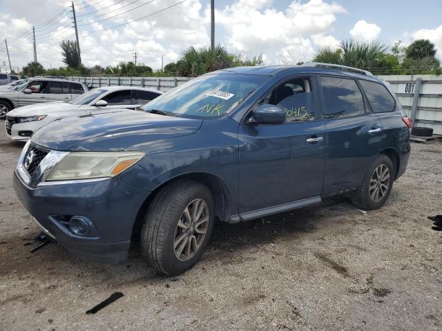 5N1AR2MN8DC680497 - 2013 NISSAN PATHFINDER S BLUE photo 1