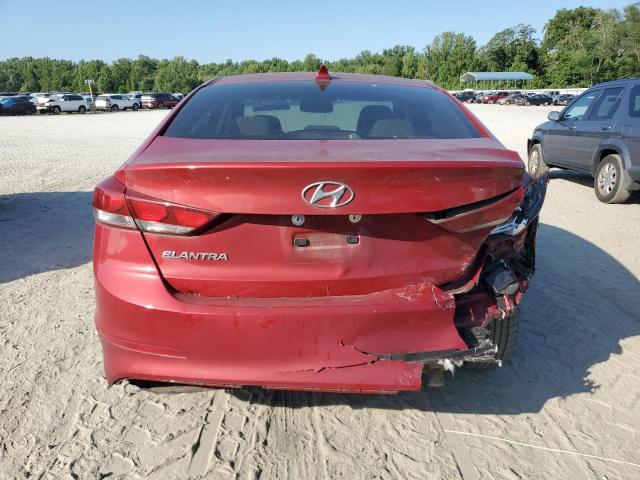 KMHD84LF4JU610877 - 2018 HYUNDAI ELANTRA SEL RED photo 6